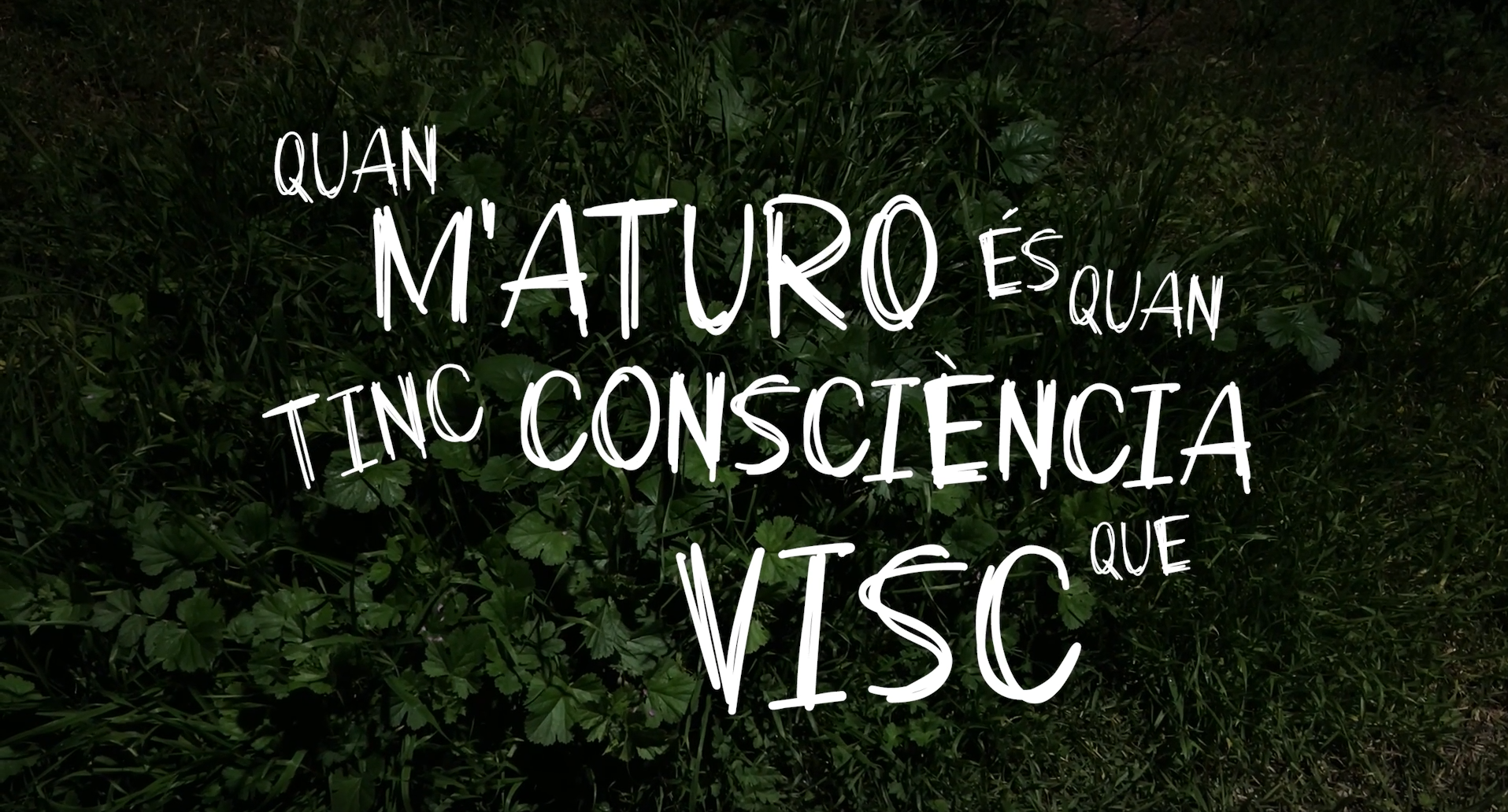 Quan m’aturo, prenc consciència que visc